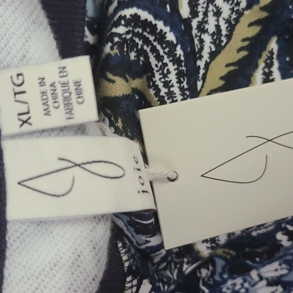 NWT JOIE Floral Print Cropped Sweatshirt Size XL - Picture 3 of 4